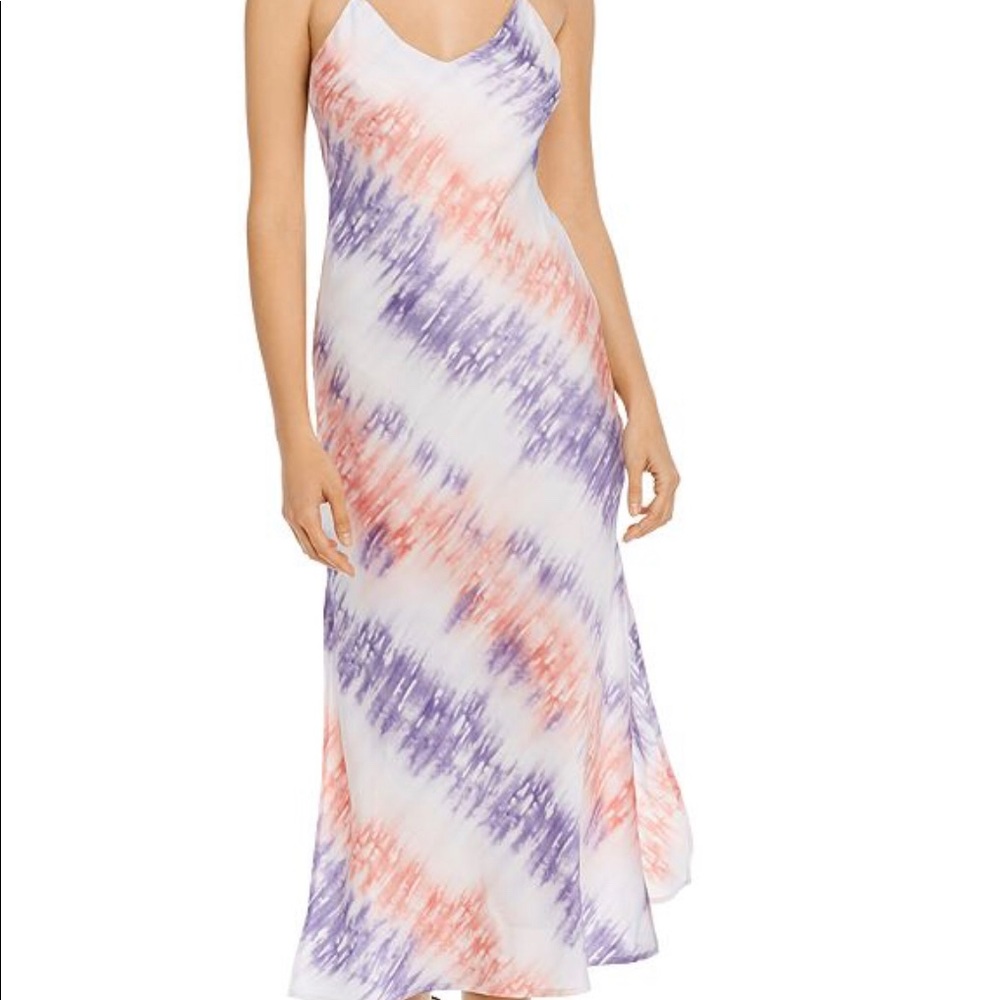 re:named Purple Tie - Dye Slip Dress
